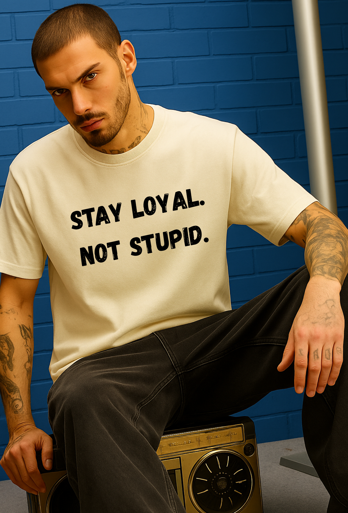 STAY LOYAL NOT STUPID - CLOVE NEW YORK HEARTBREAK LIMITED EDITION TSHIRT