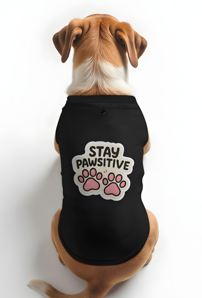 STAY PAWSITIVE - DOG T-SHIRT