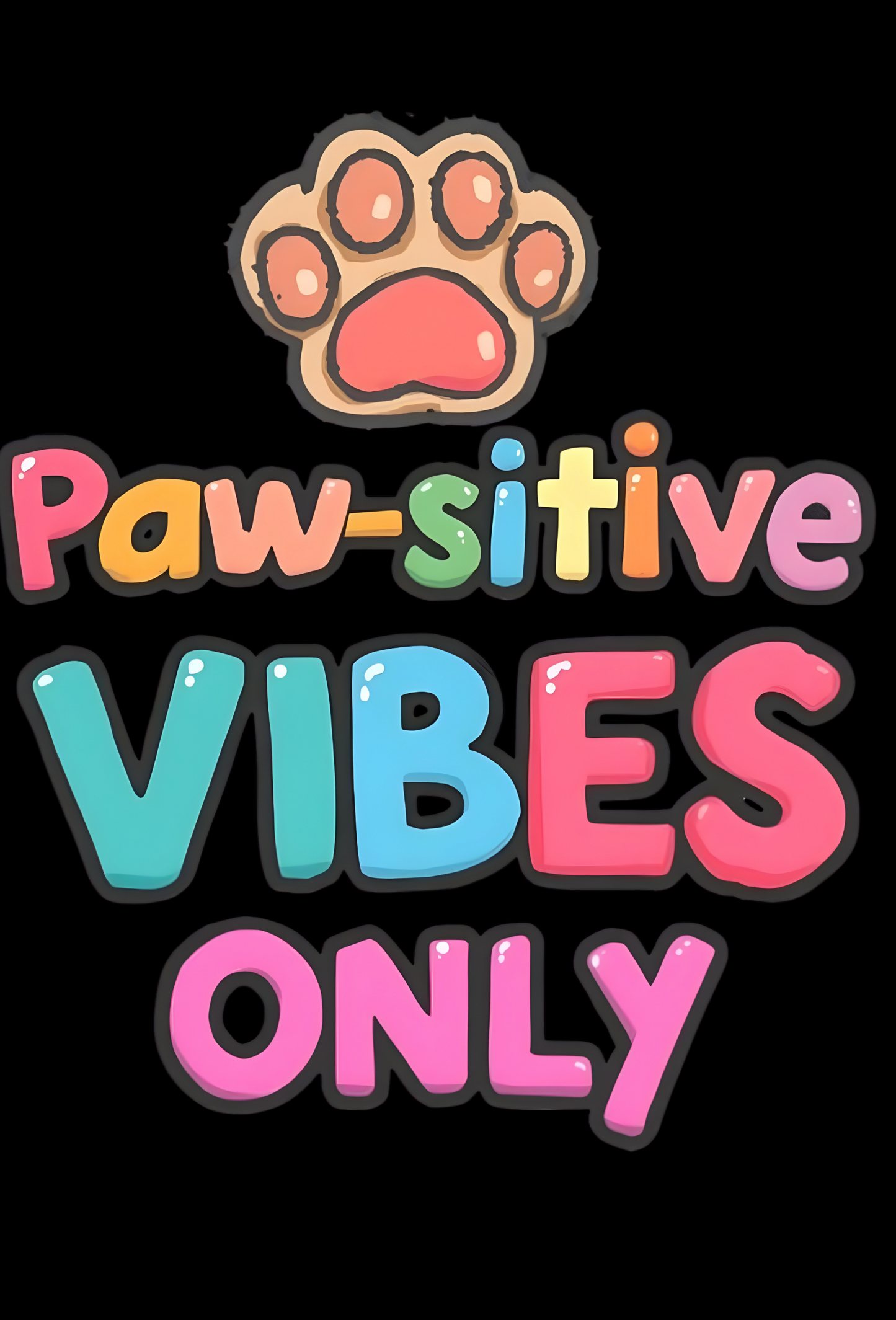 PAWSITIVE VIBES - DOG T-SHIRT