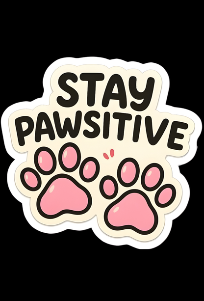STAY PAWSITIVE - DOG T-SHIRT