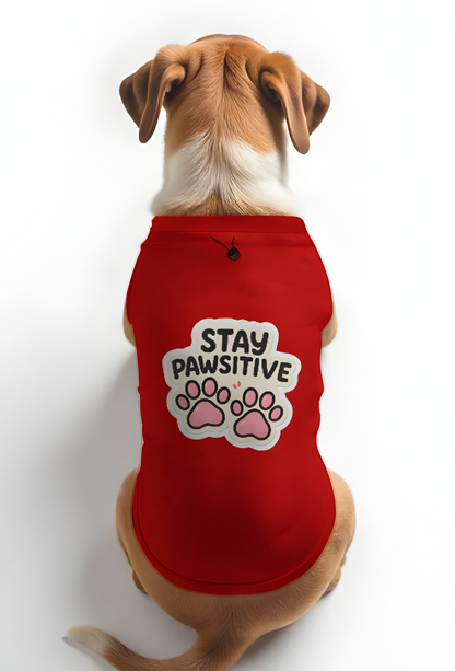 STAY PAWSITIVE - DOG T-SHIRT