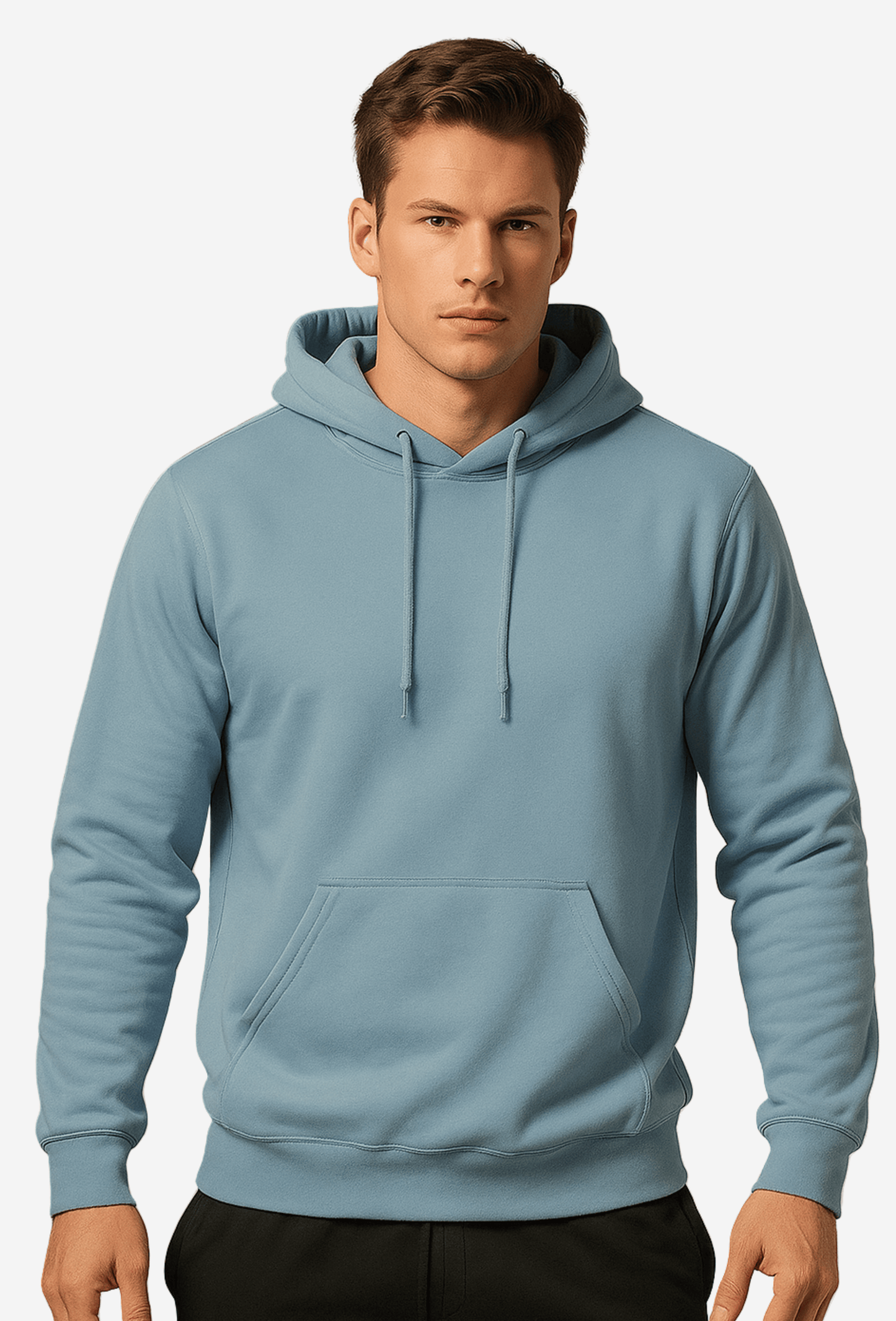 PLAIN FLEECED HOODIE