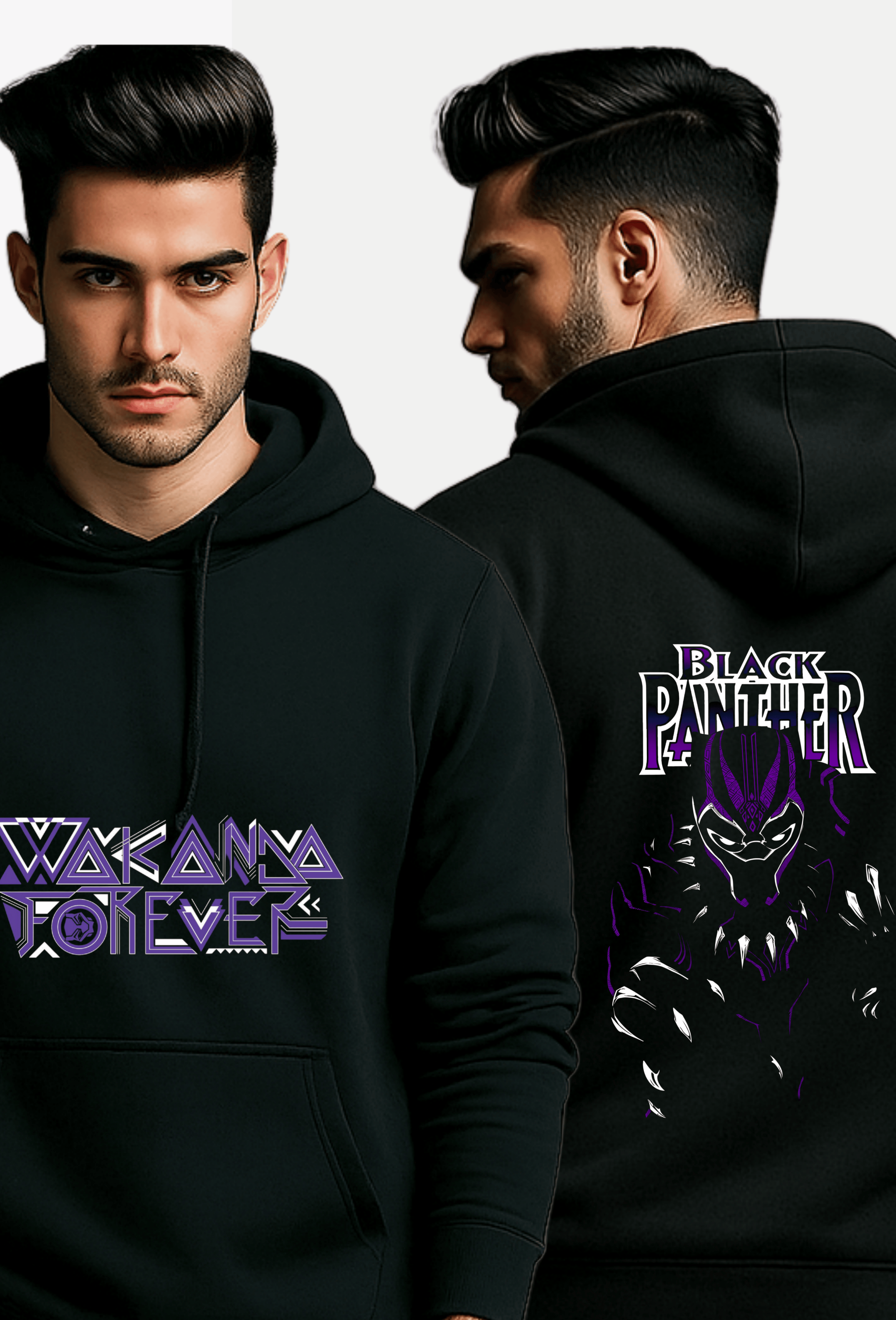 BLACK PANTHER - FLEECED HOODIE