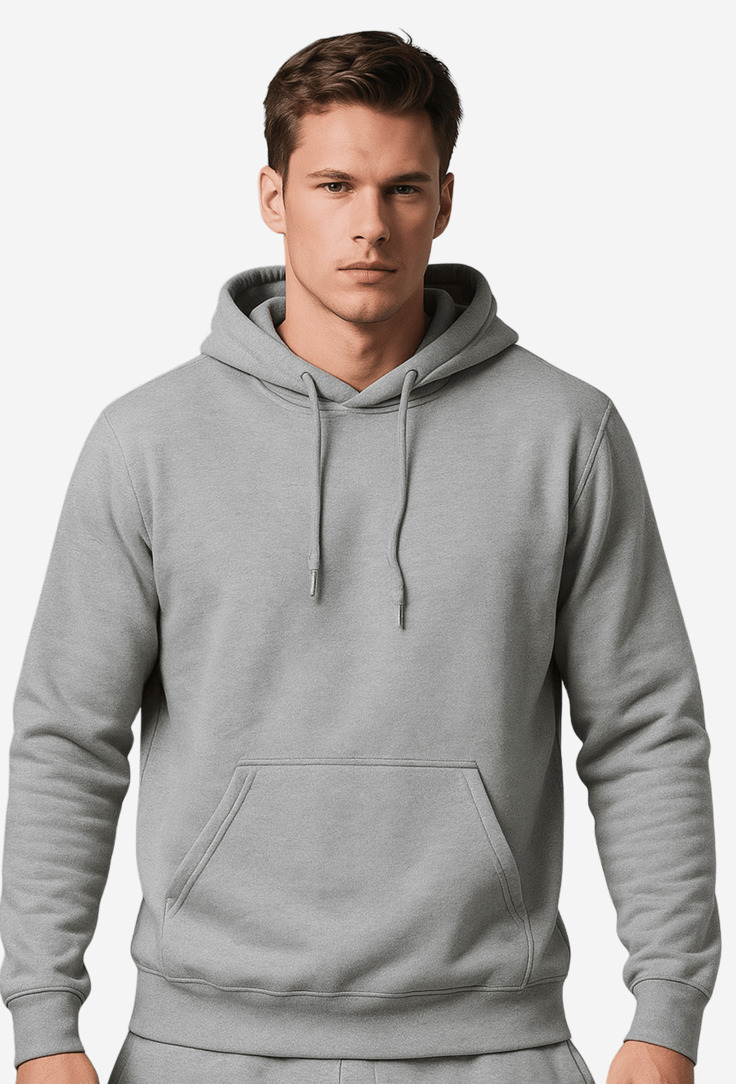 PLAIN FLEECED HOODIE