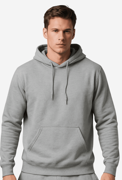 PLAIN FLEECED HOODIE