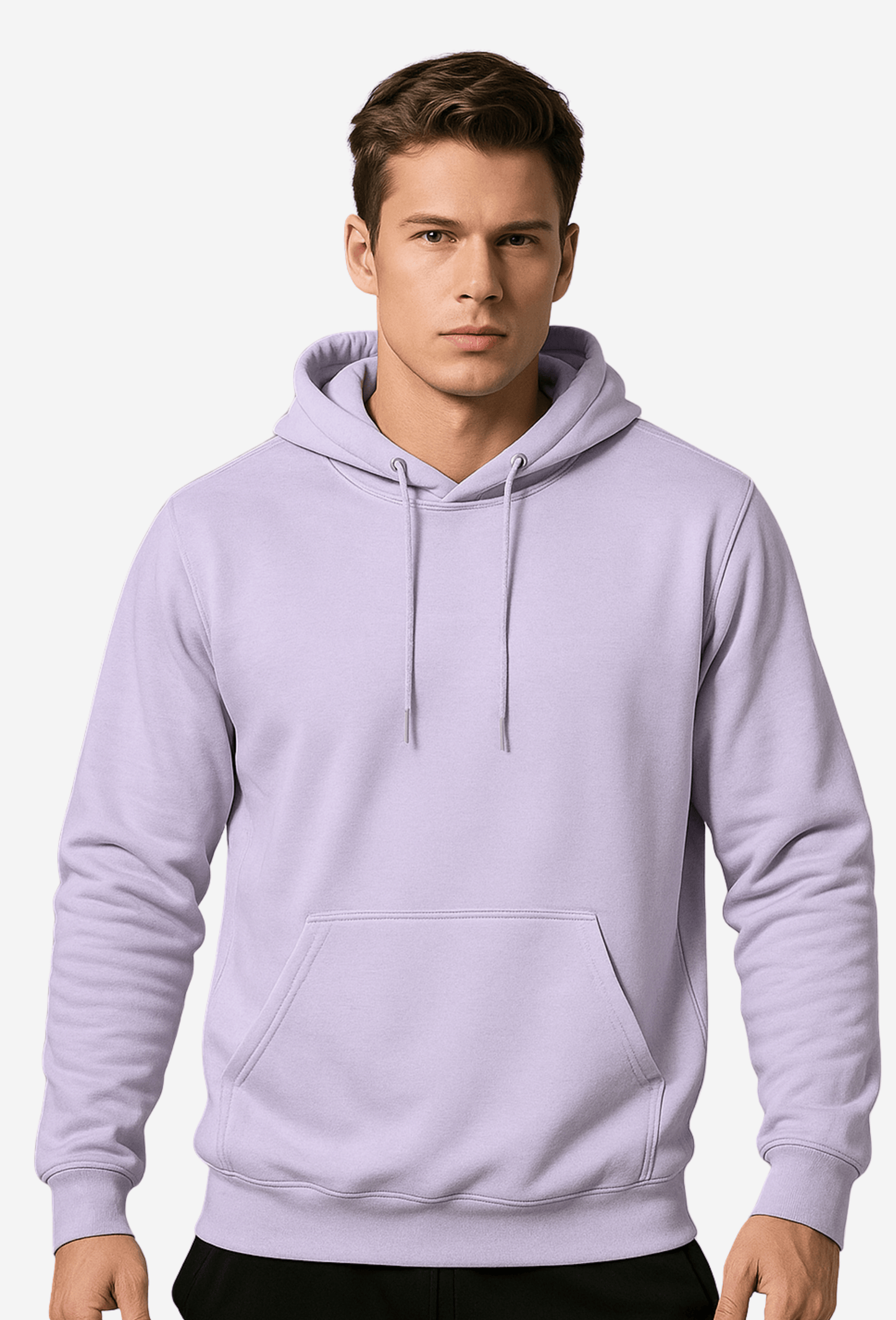 PLAIN FLEECED HOODIE