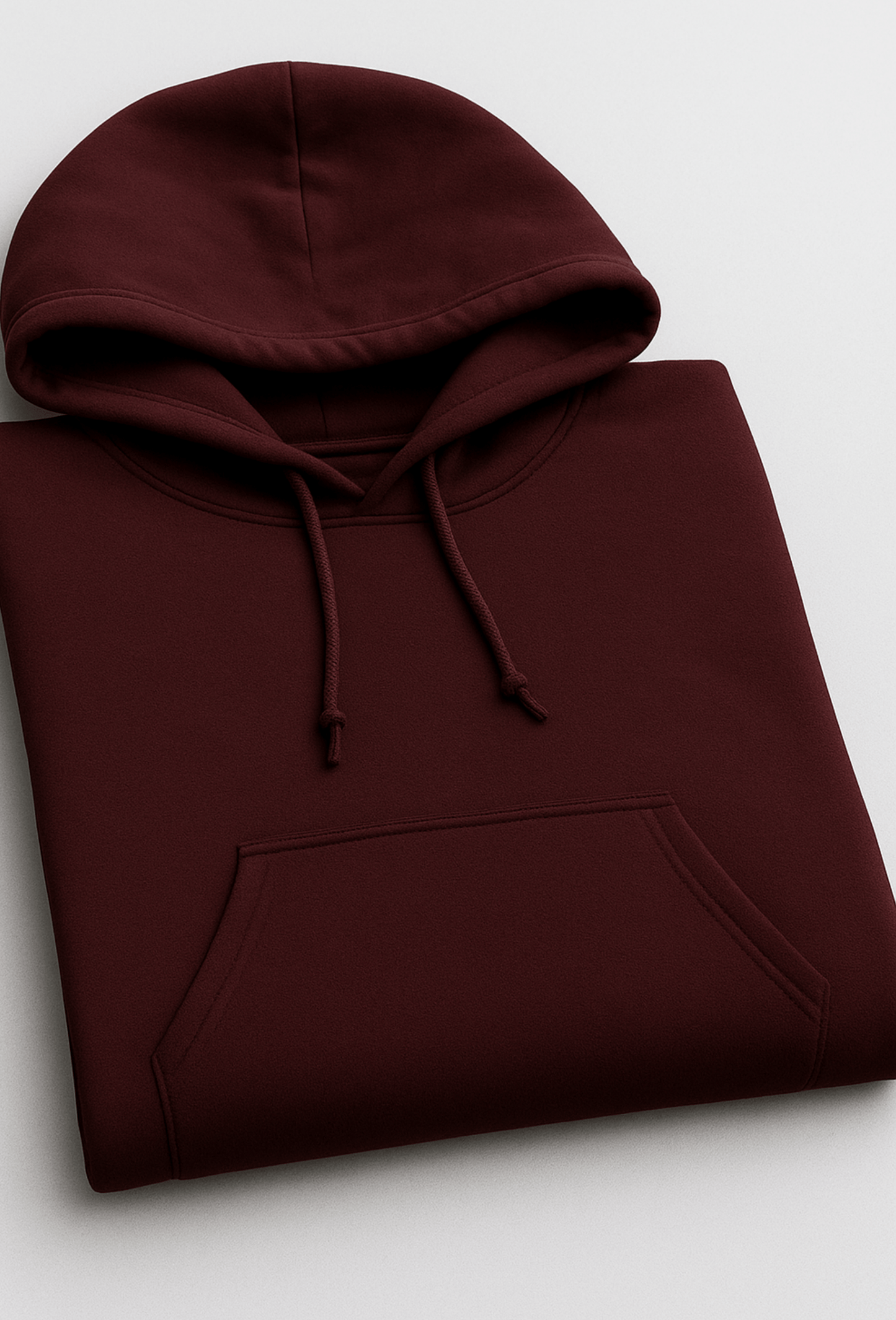 PLAIN FLEECED HOODIE
