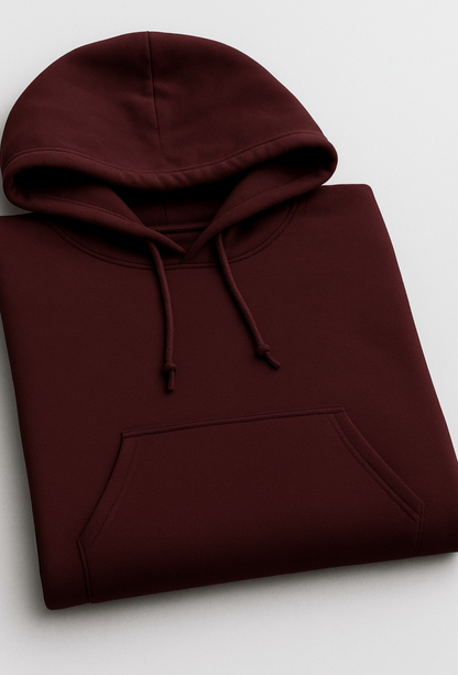 PLAIN FLEECED HOODIE