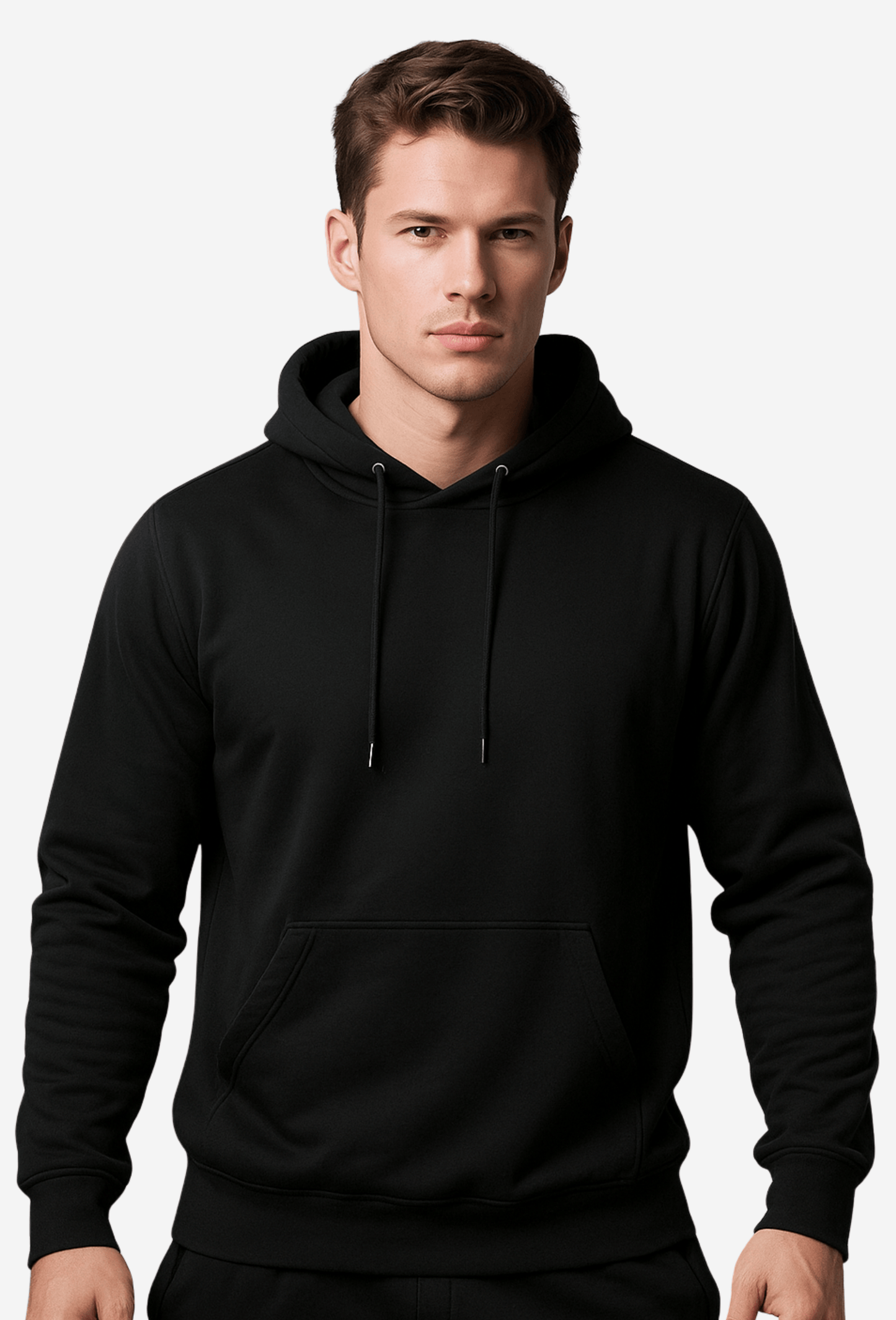 PLAIN FLEECED HOODIE