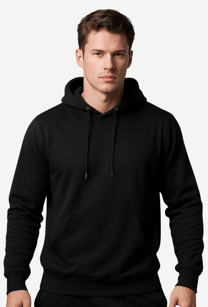 PLAIN FLEECED HOODIE