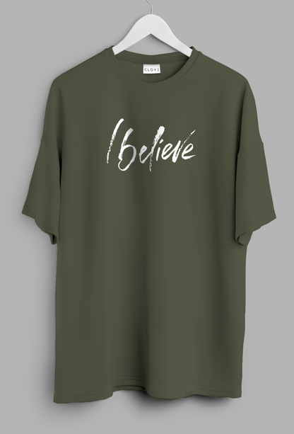I Believe Unisex Classic Oversized T-shirt