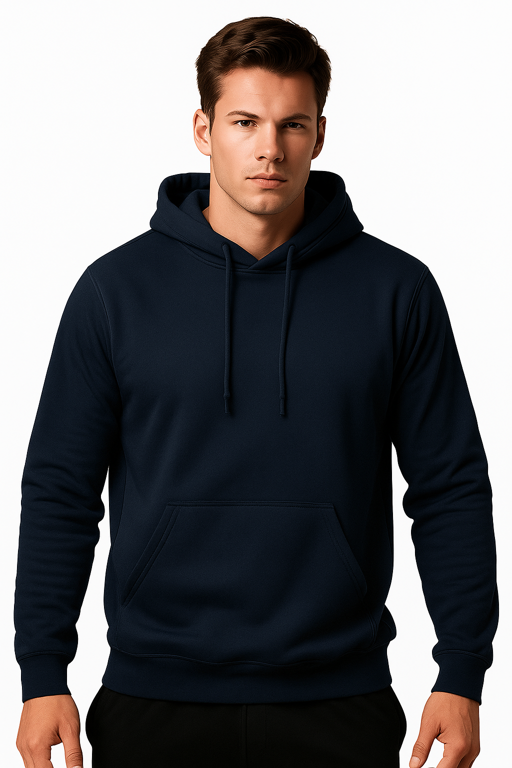 PLAIN FLEECED HOODIE