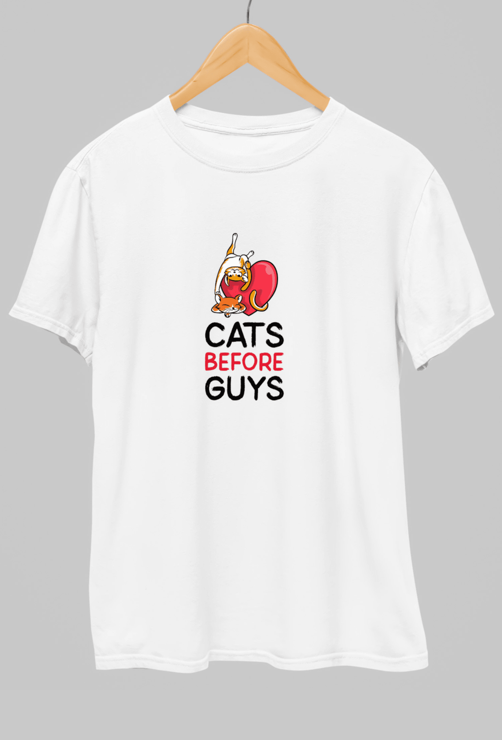 Cats Before Guys Classic Fit T-shirt